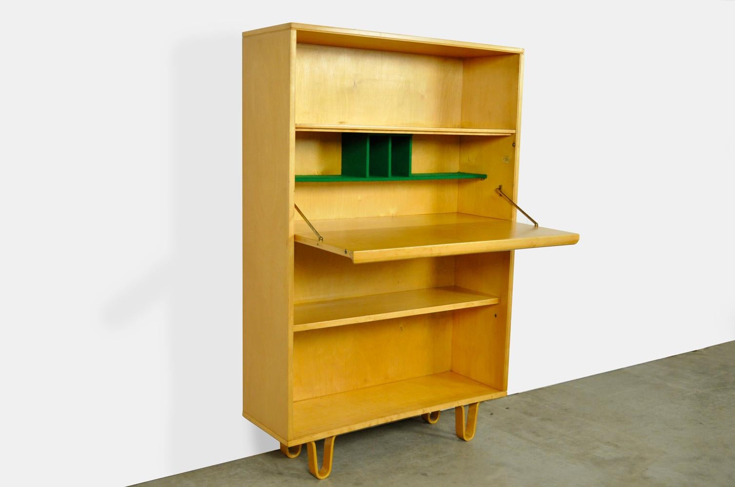 Dutch vintage birch series secretaire BB04 by Cees Braakman for UMS Pastoe, 1950 For Sale 5