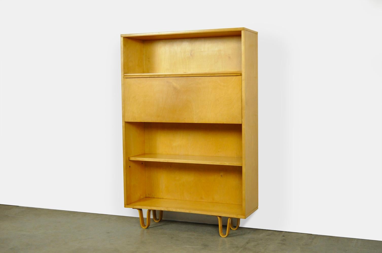 Mid-Century Modern Dutch vintage birch series secretaire BB04 by Cees Braakman for UMS Pastoe, 1950 For Sale