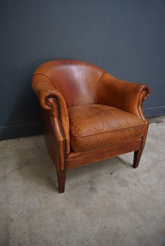 Dutch Vintage Cognac-Colored Leather Club Chair
