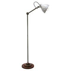 Dutch Vintage Industrial Metal Enamel Floor Lamp, 1950s
