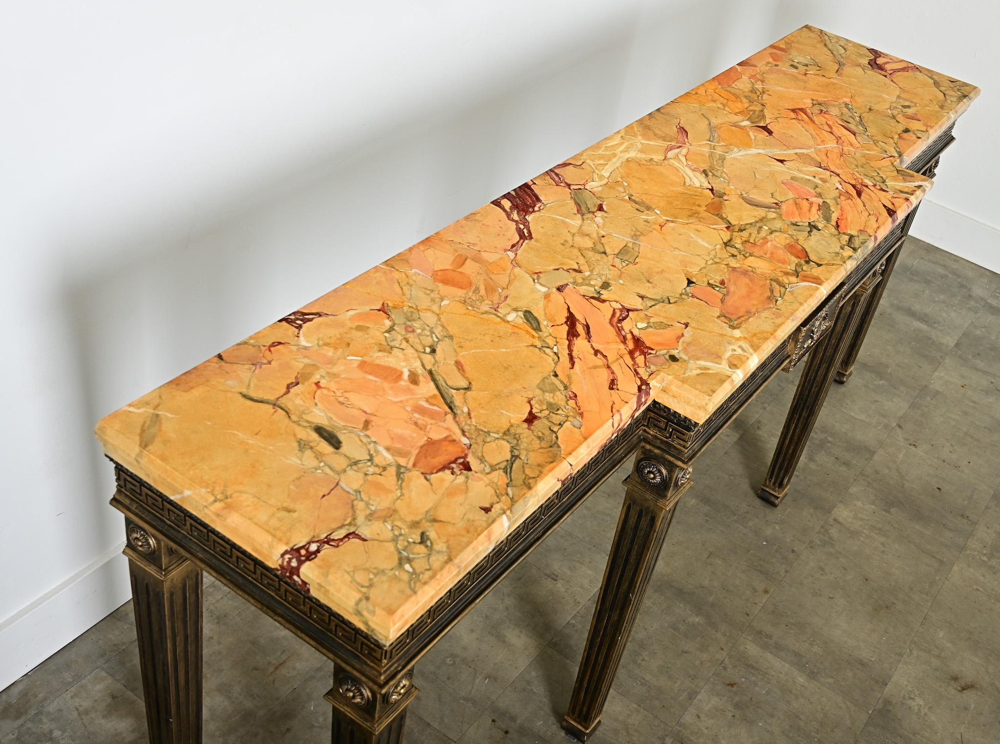 Dutch Vintage Louis XVI Faux Marble Console For Sale 2