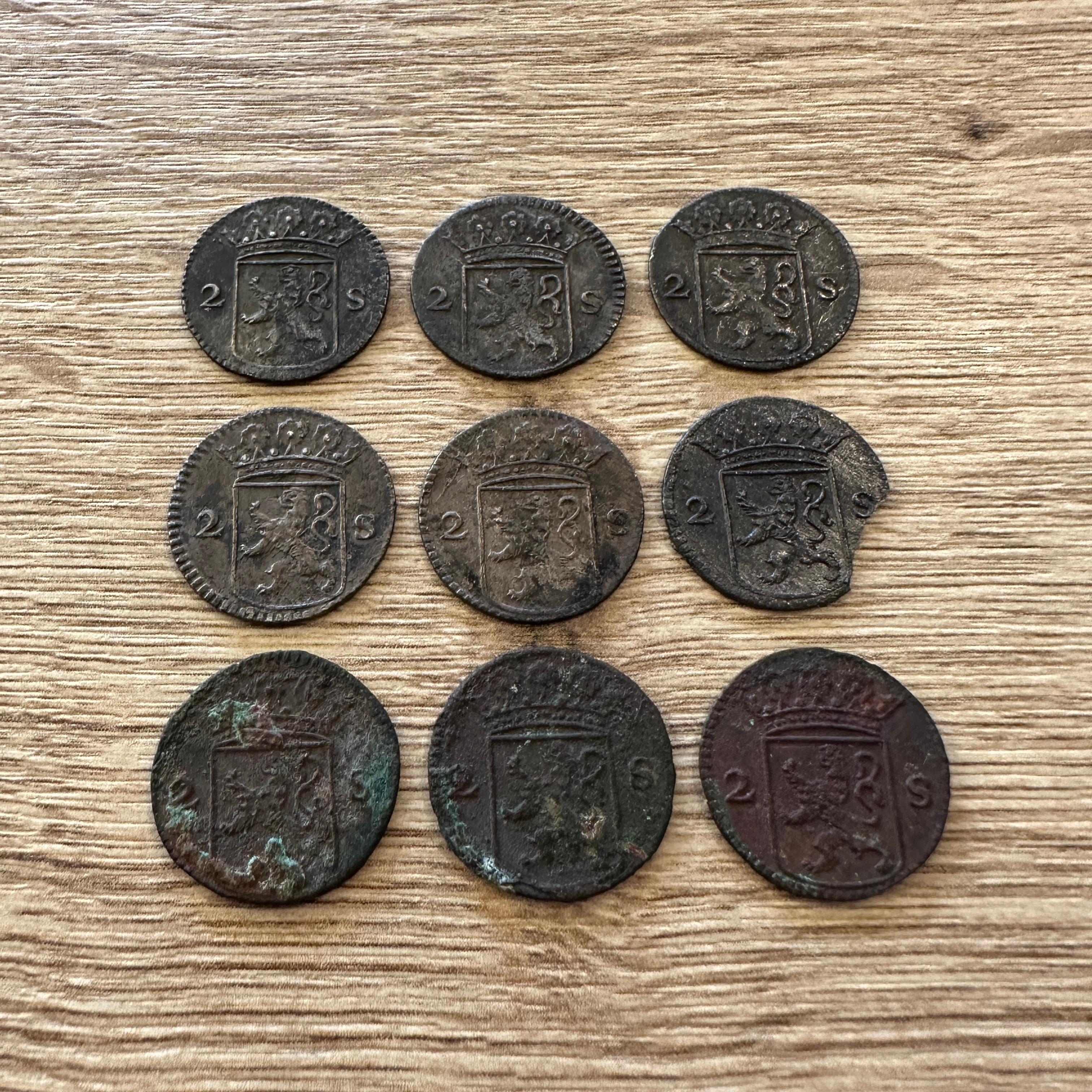 Dutch VOC Silver Shipwreck Treasure Coins From The Akerendam Shipwreck 1724 For Sale 4