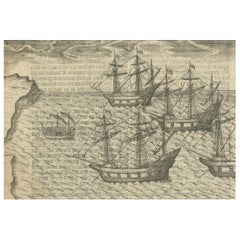 Dutch Voyages to Madagascar – Early Exploration Scene, Pontanus 1611