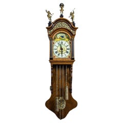 Antique Dutch Wall Clock Stylized as Staart From the Early 20th Century in Oak Case