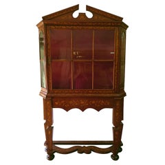 Dutch Wall Display Cabinet in Marquetry 18th Century Netherlands