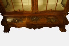 Dutch Walnut and Burr Walnut Vitrine