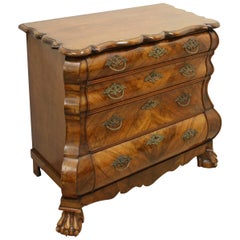 Dutch Walnut Bombé Chest of Drawers, circa 1840