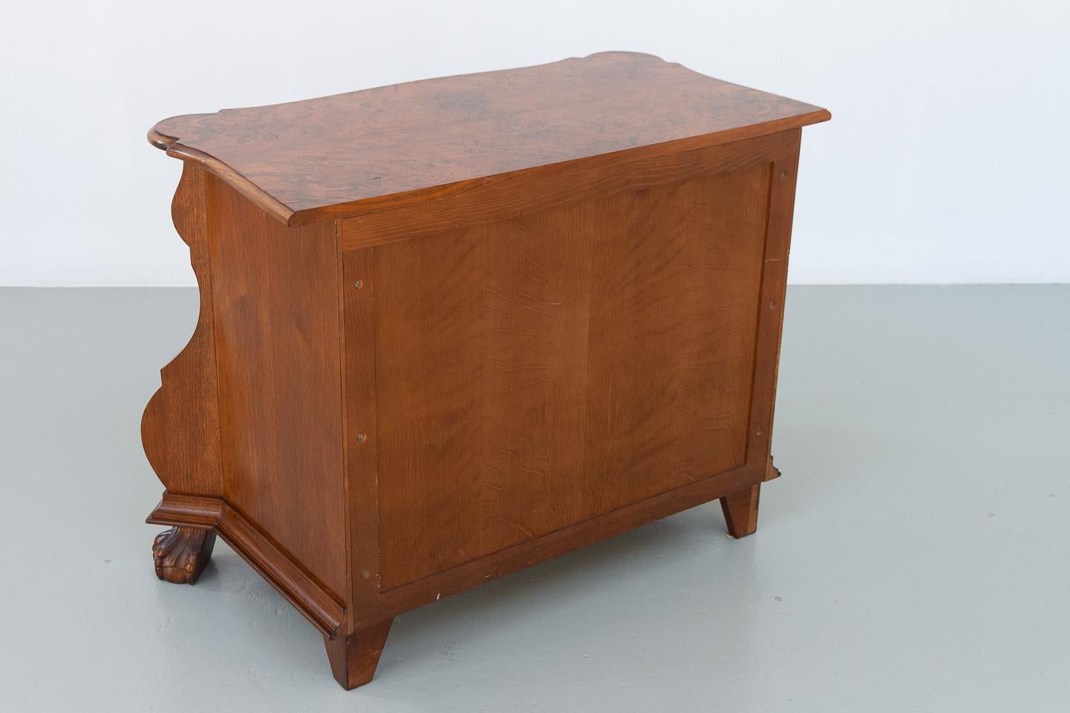 Dutch Walnut Bombe Commode, 1910s. 12