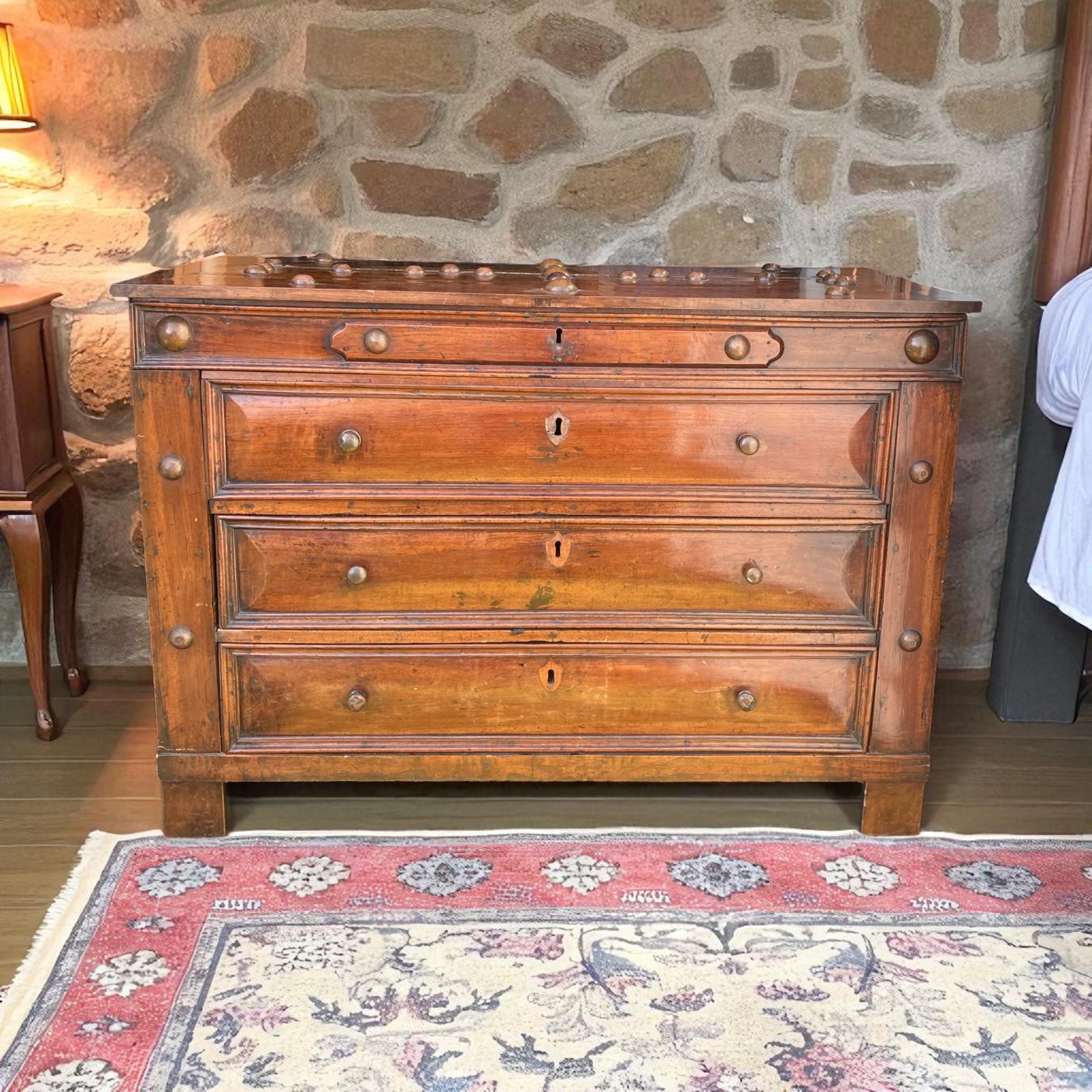 Dutch Walnut Commode Late 18TH Century with hinged Lidded top For Sale 7