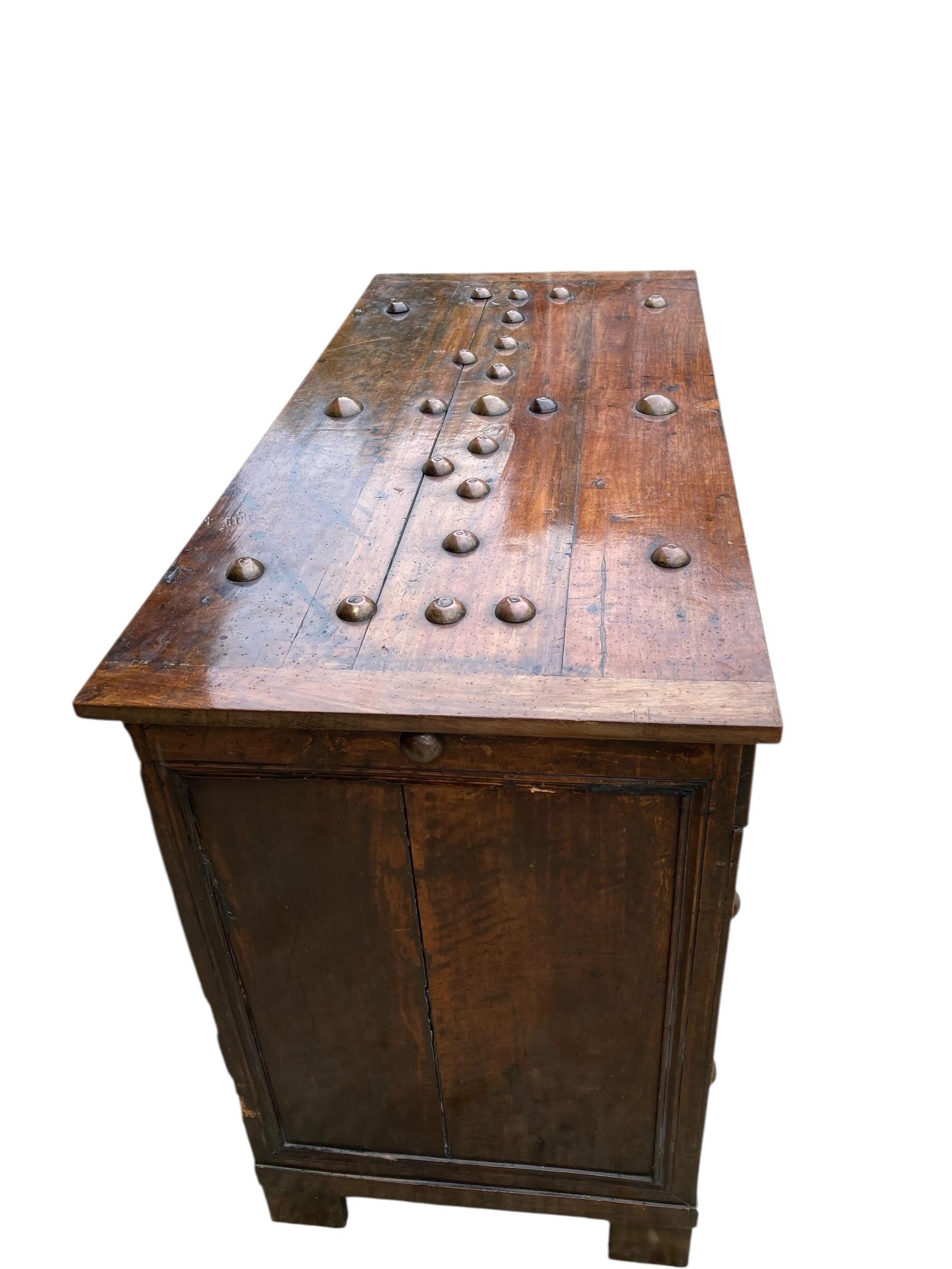 18th Century Dutch Walnut Commode Late 18TH Century with hinged Lidded top For Sale