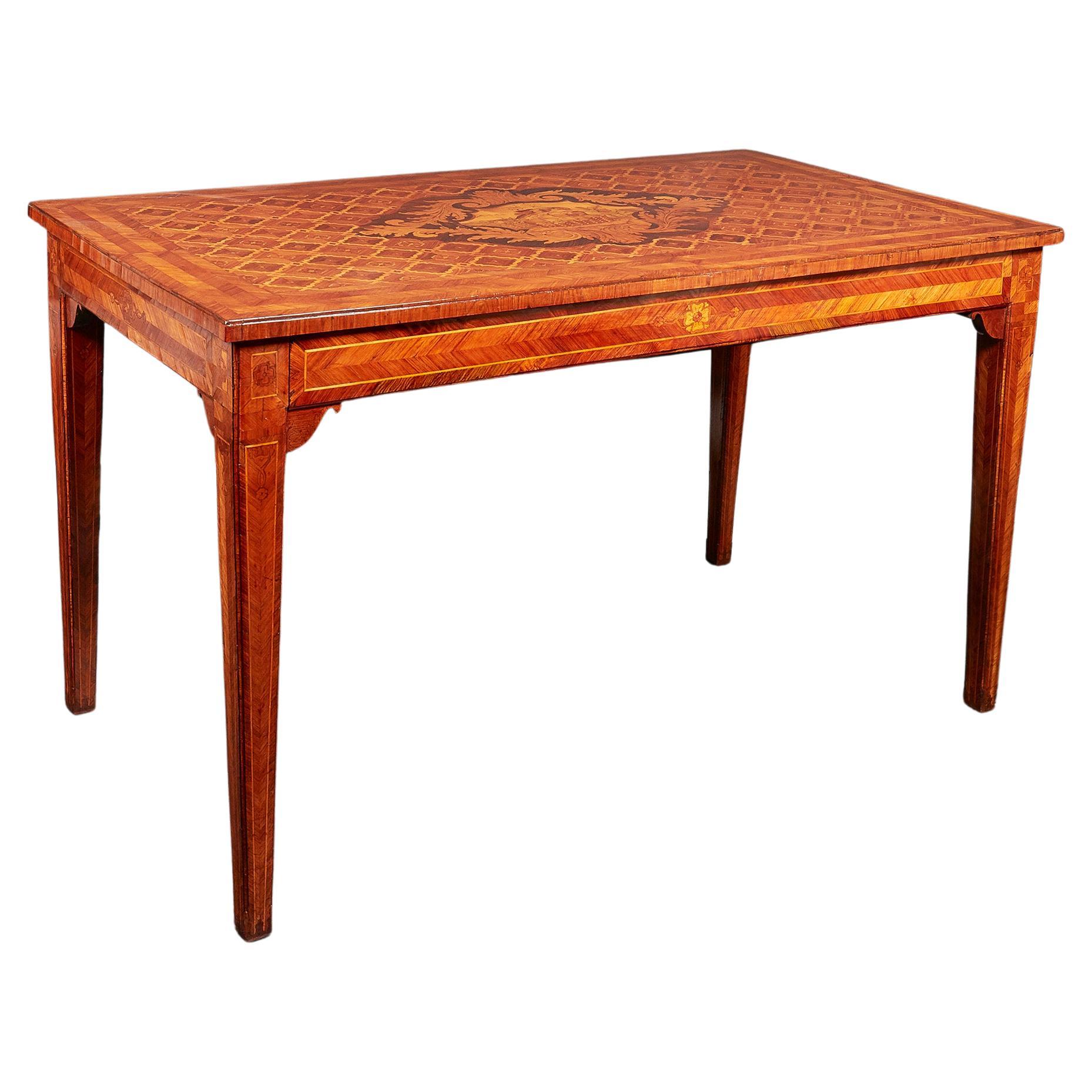 Dutch Walnut, Kingwood and Marquetry Side Table, Late 17th-Early 18th Century For Sale