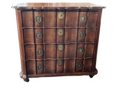 Dutch Walnut Serpentine Chest of Drawers, Baroque, Late 18th Century