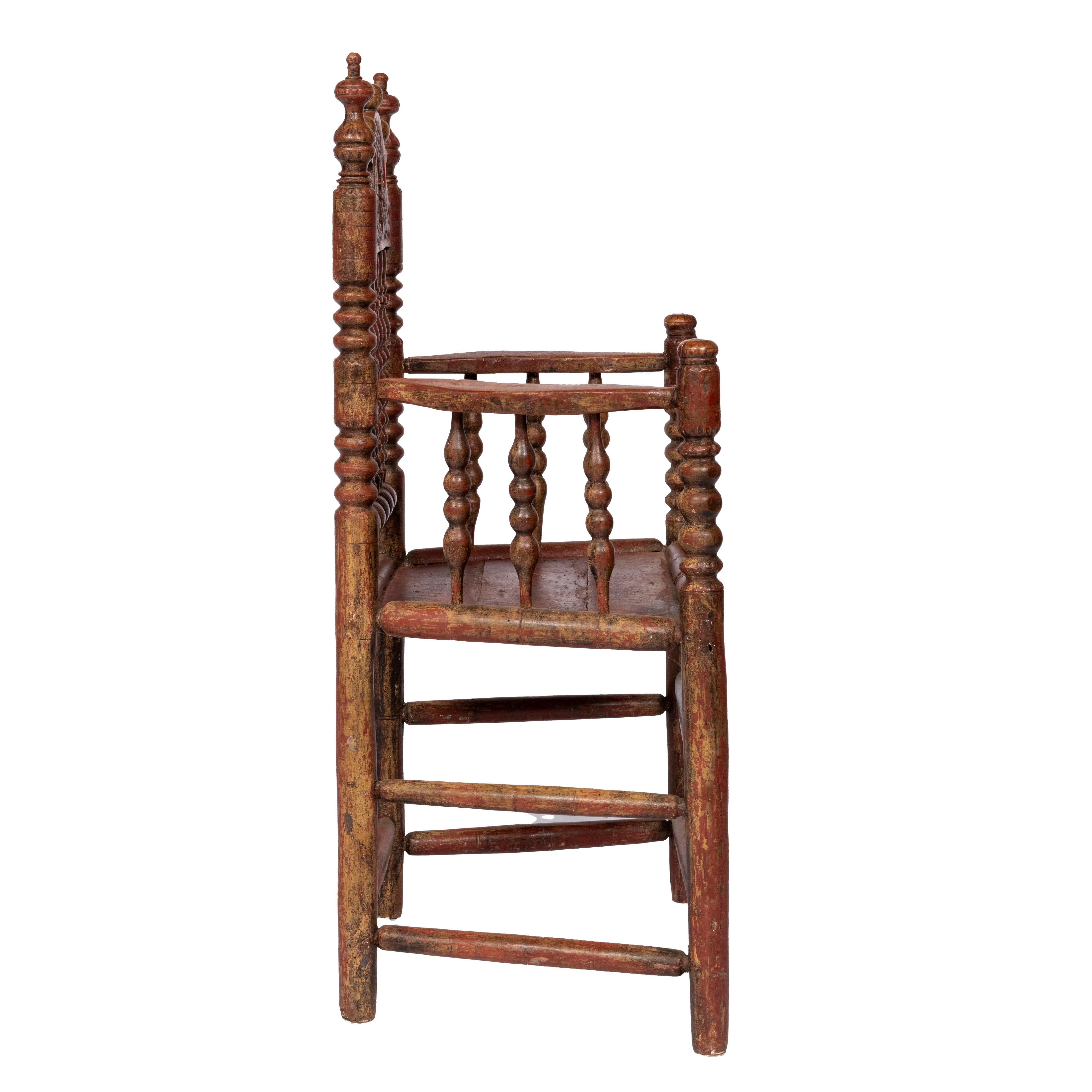 Holländischer Hochzeitsstuhl, um 1826 (Volkskunst) im Angebot