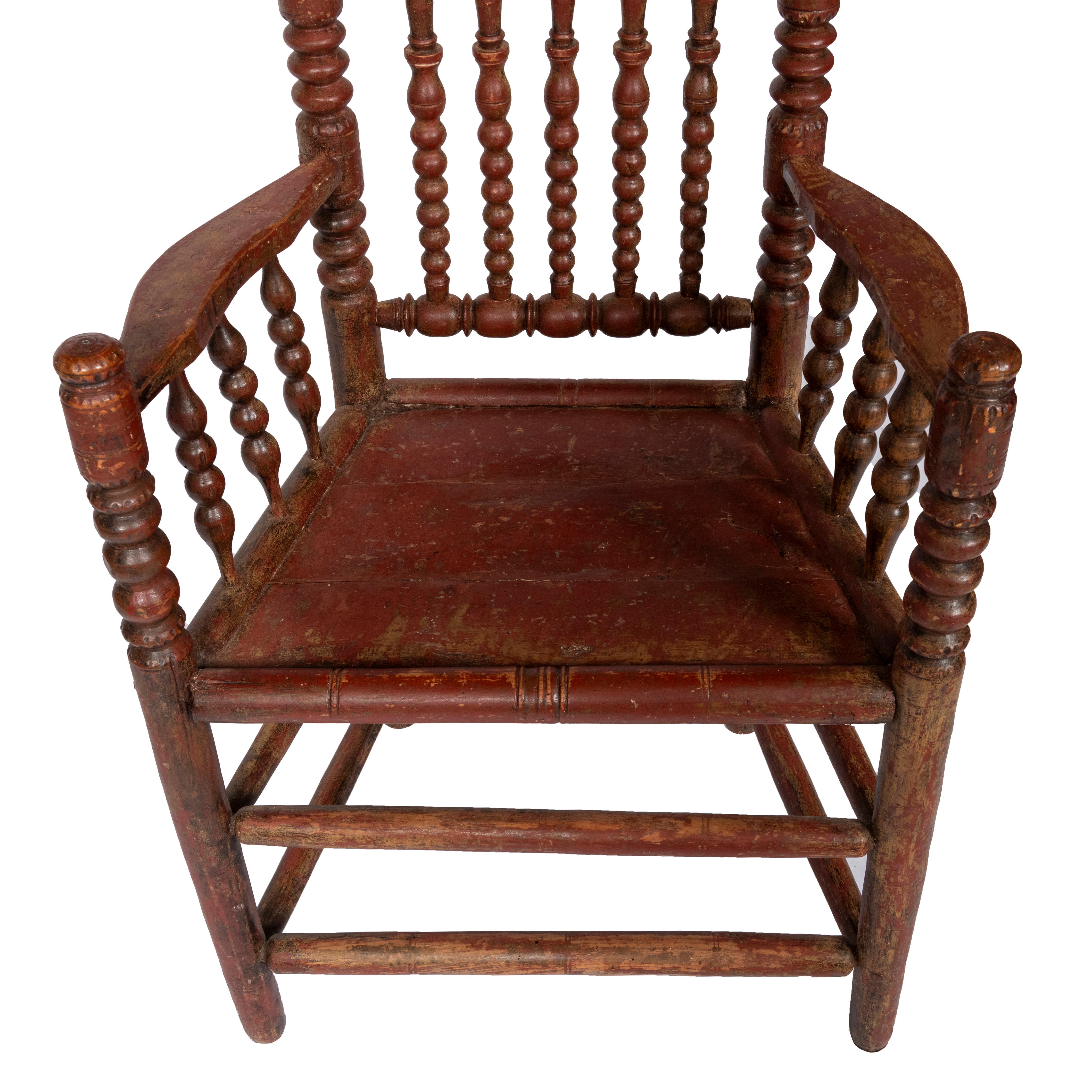 Holländischer Hochzeitsstuhl, um 1826 (Eichenholz) im Angebot