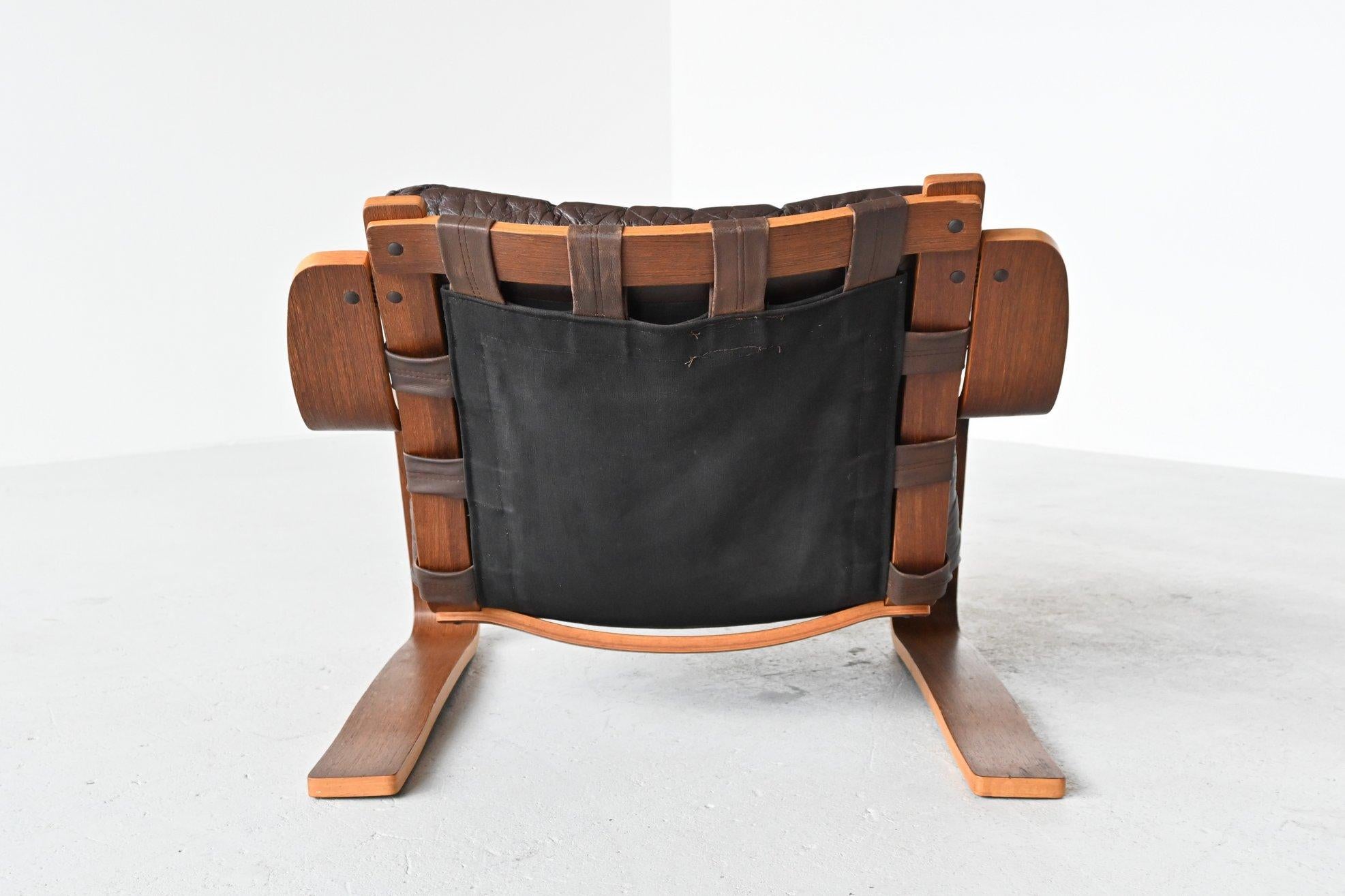 Late 20th Century Dutch Wenge Plywood Lounge Chair, the Netherlands, 1960