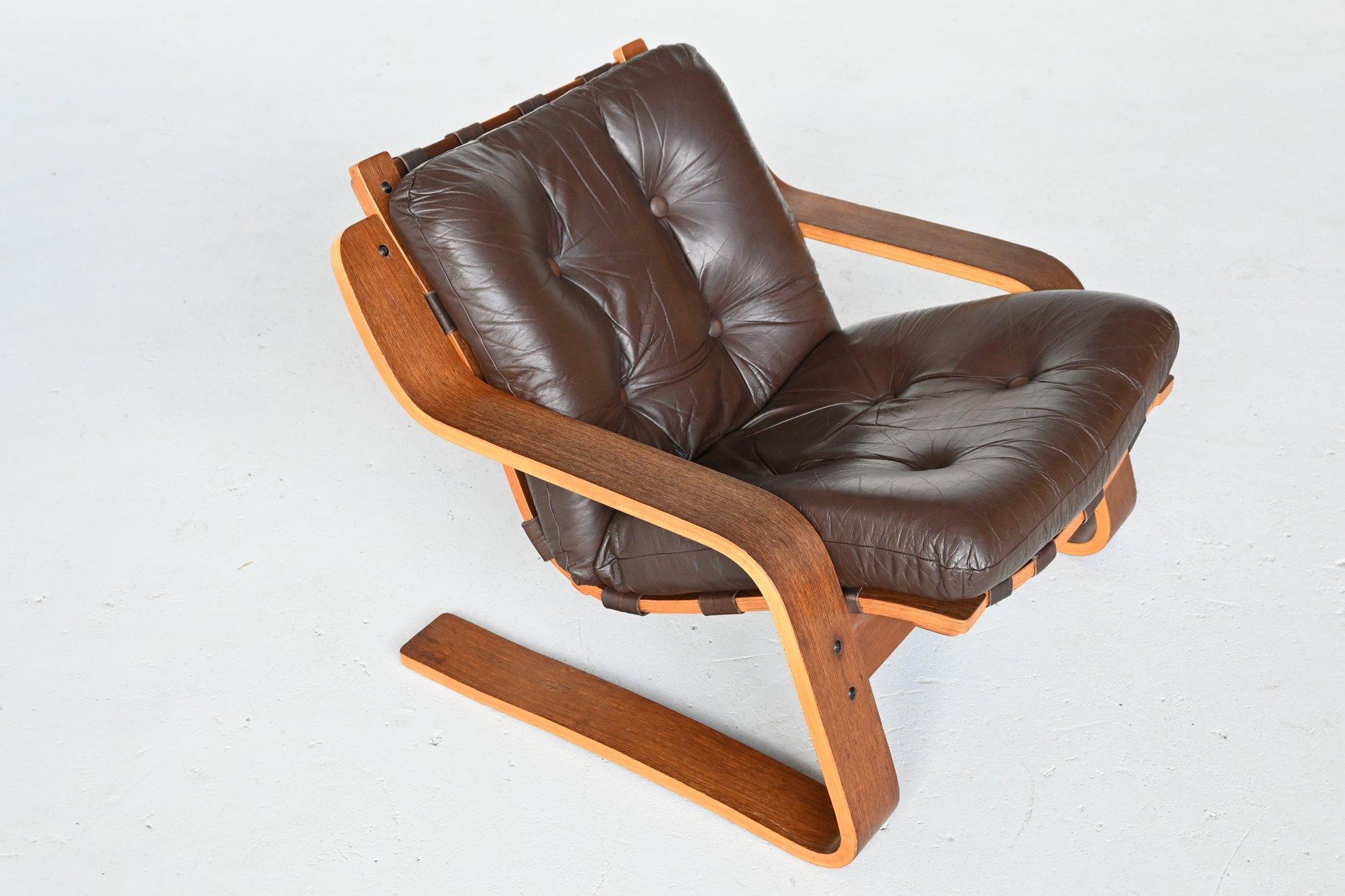 Dutch Wenge Plywood Lounge Chair, the Netherlands, 1960 1