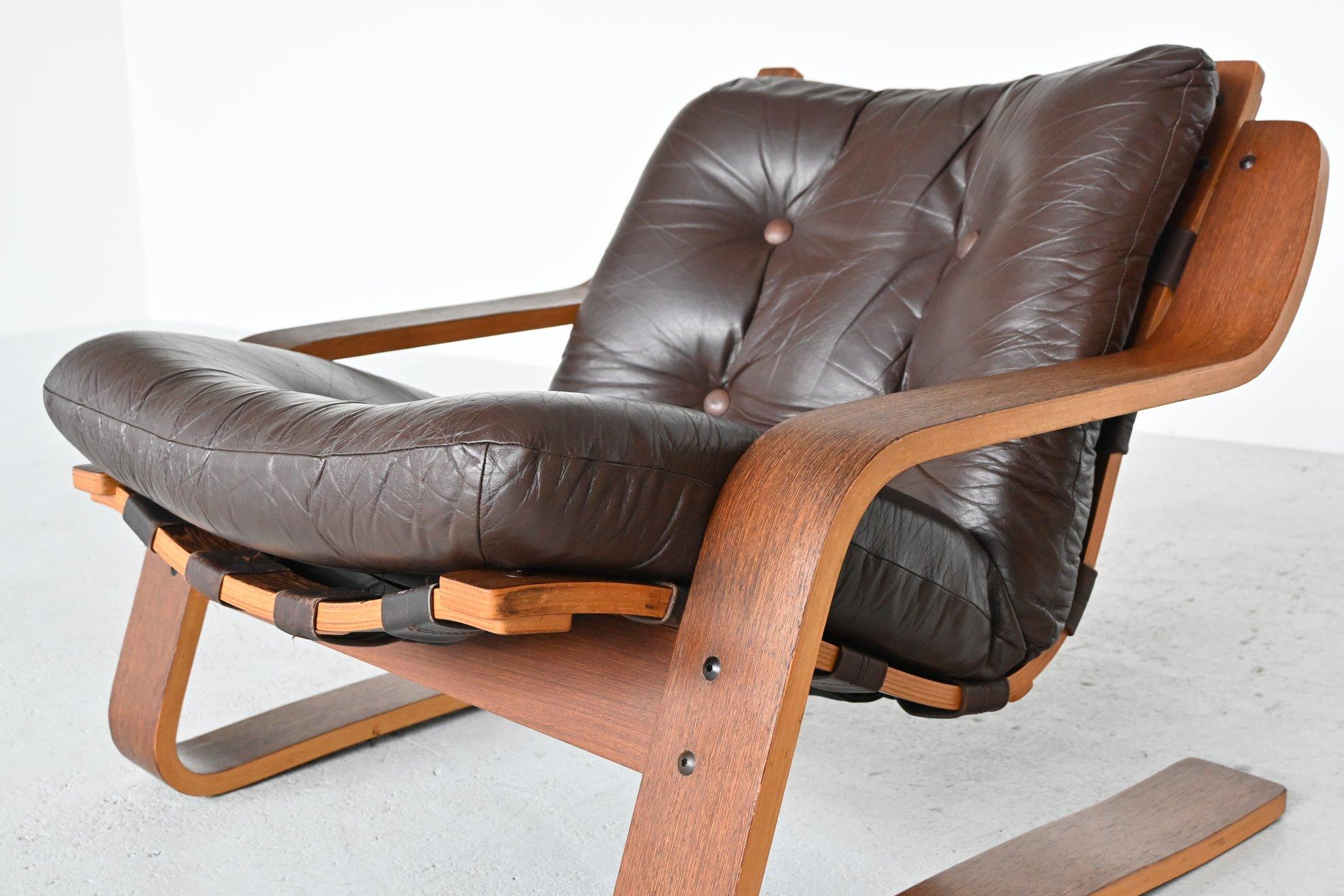 Dutch Wenge Plywood Lounge Chair, the Netherlands, 1960 2