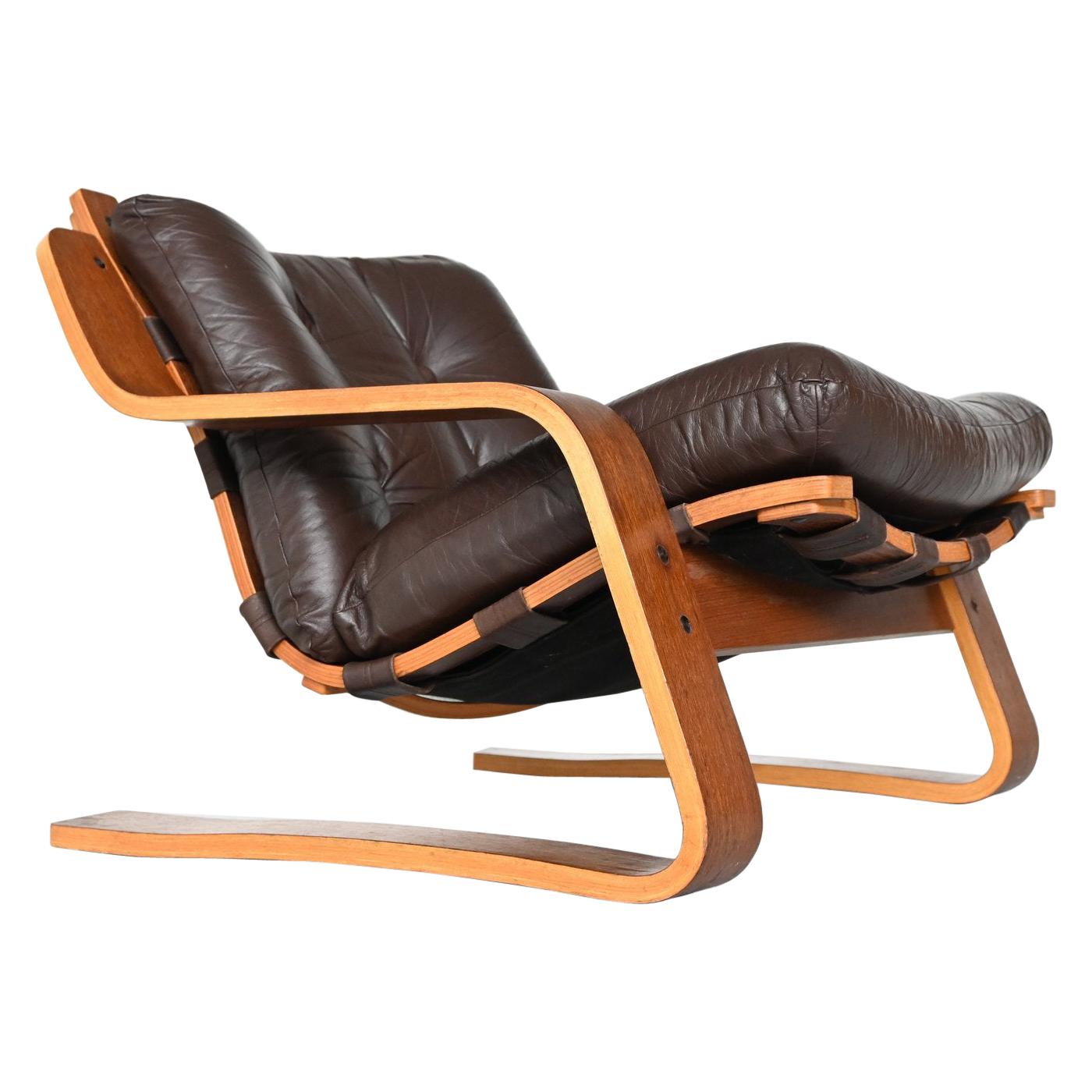 Dutch Wenge Plywood Lounge Chair, the Netherlands, 1960