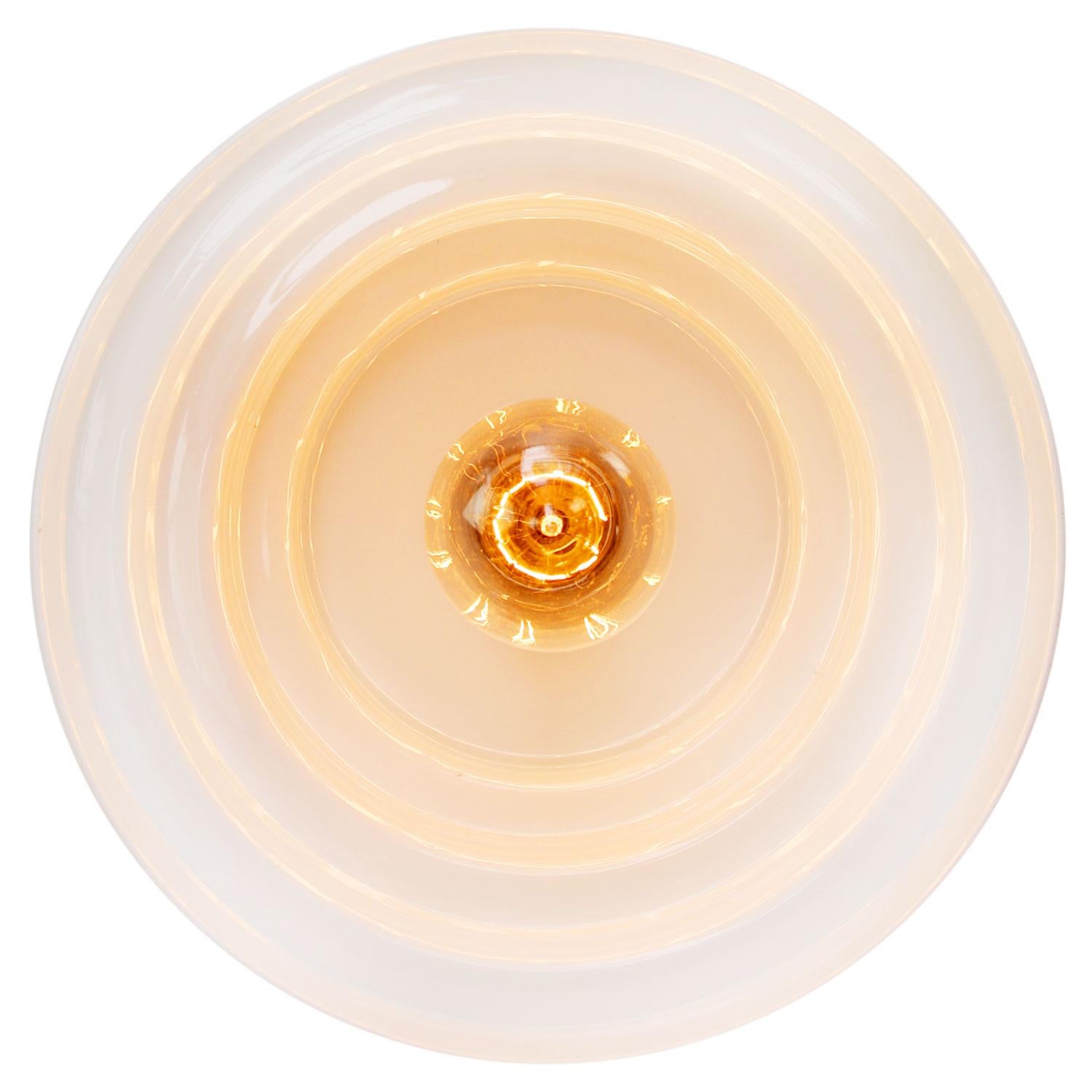 Mid-20th Century Dutch White Opaline Glass Pendant Light