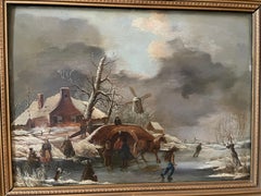 Paysage d'hiver hollandais, 19e siècle