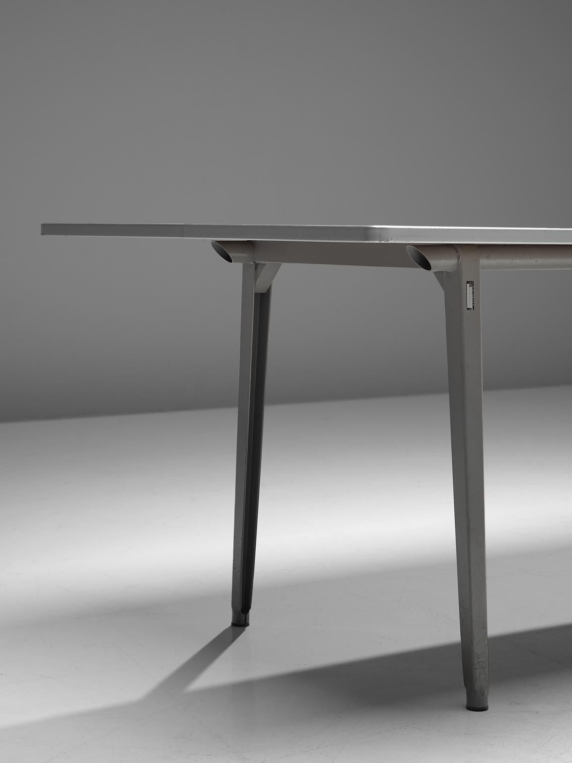 Dutch Work Table in Metal by Friso Kramer 1