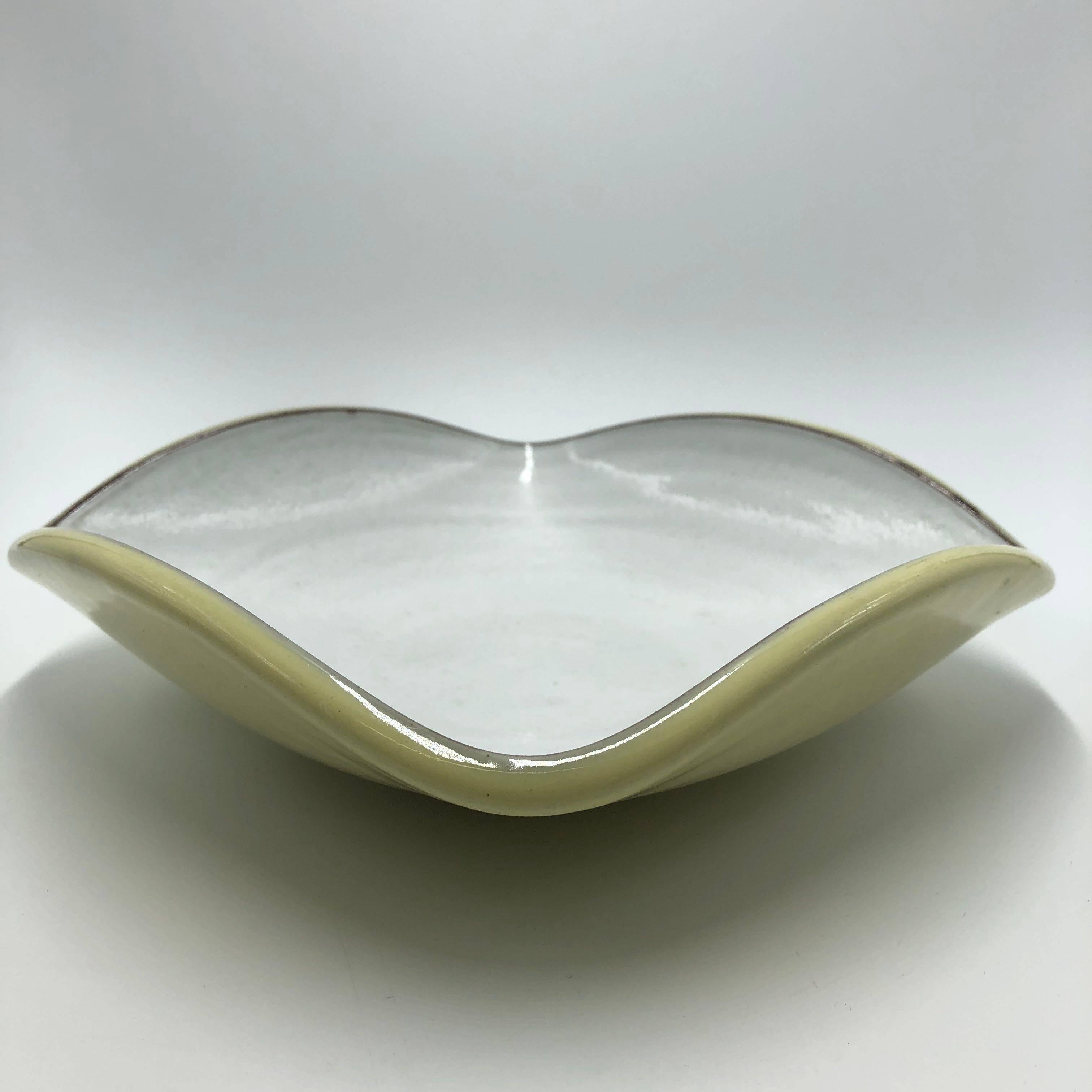 Mid-Century Modern Dutch Zaalberg Glazed Dish, 1960s-1970s For Sale