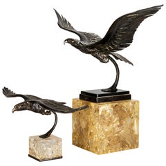 Vintage Duval Brasseur Two Bronze Sculptures, 1970s