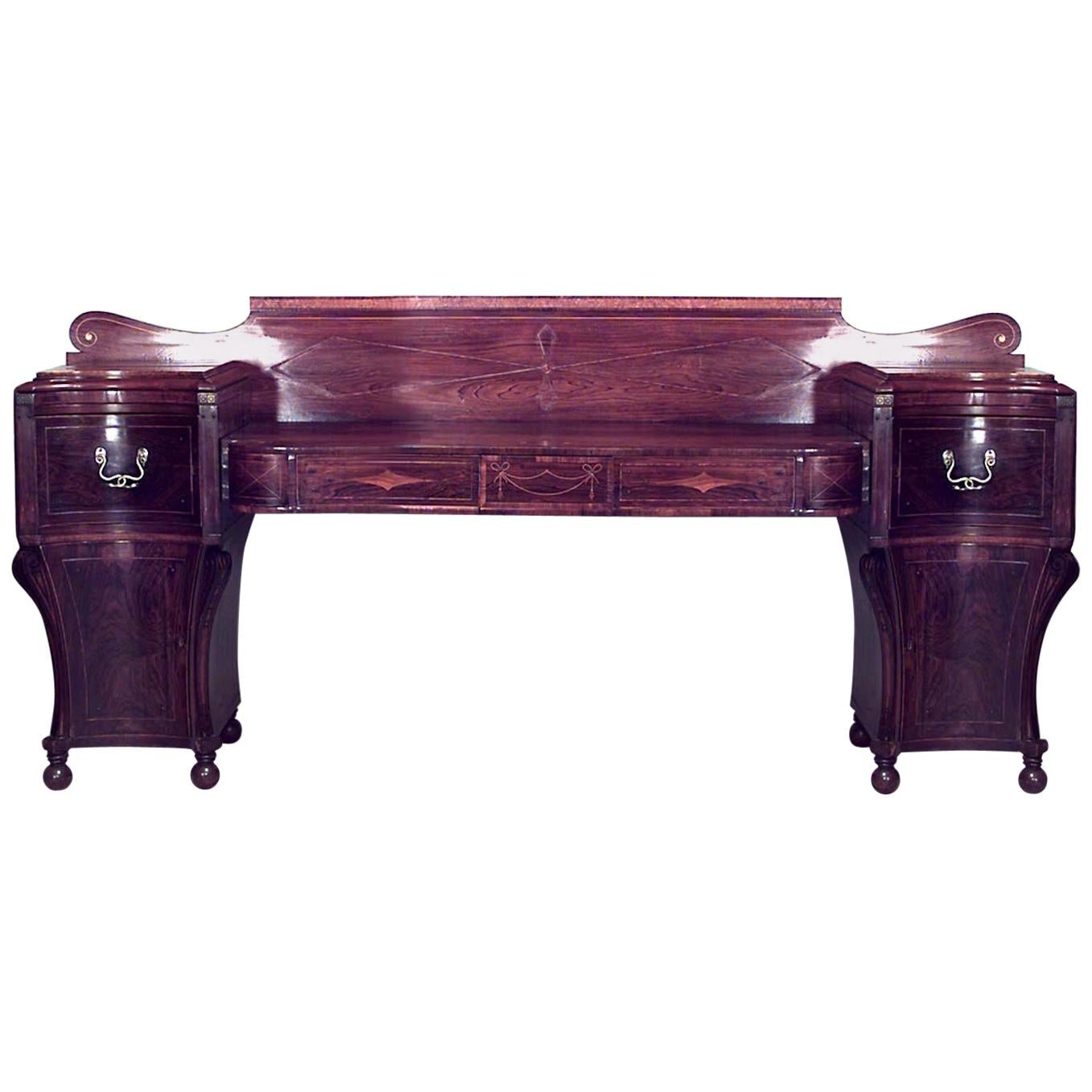 Duveen Bros Englisches Regency-Sideboard aus Rosenholz