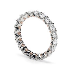 "Duvet" Eternity Wedding Band Set with Round Diamonds