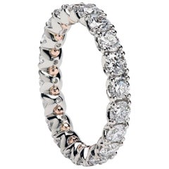 "Duvet" Eternity Wedding Band Set with Round Diamonds