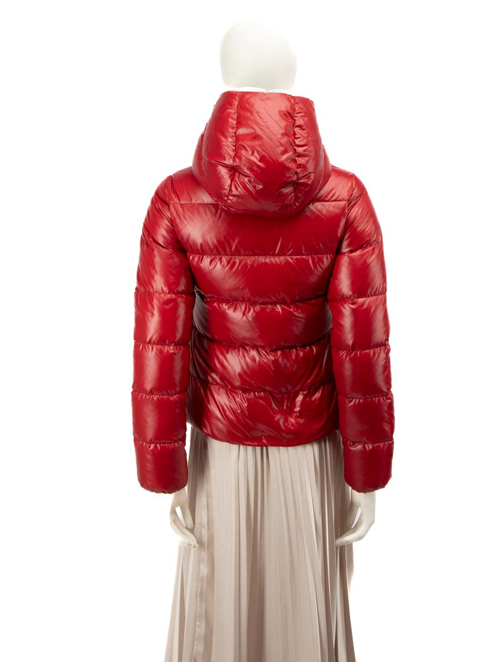 Duvetica Red Full Zip Down Puffer Coat Size XS In Good Condition For Sale In London, GB