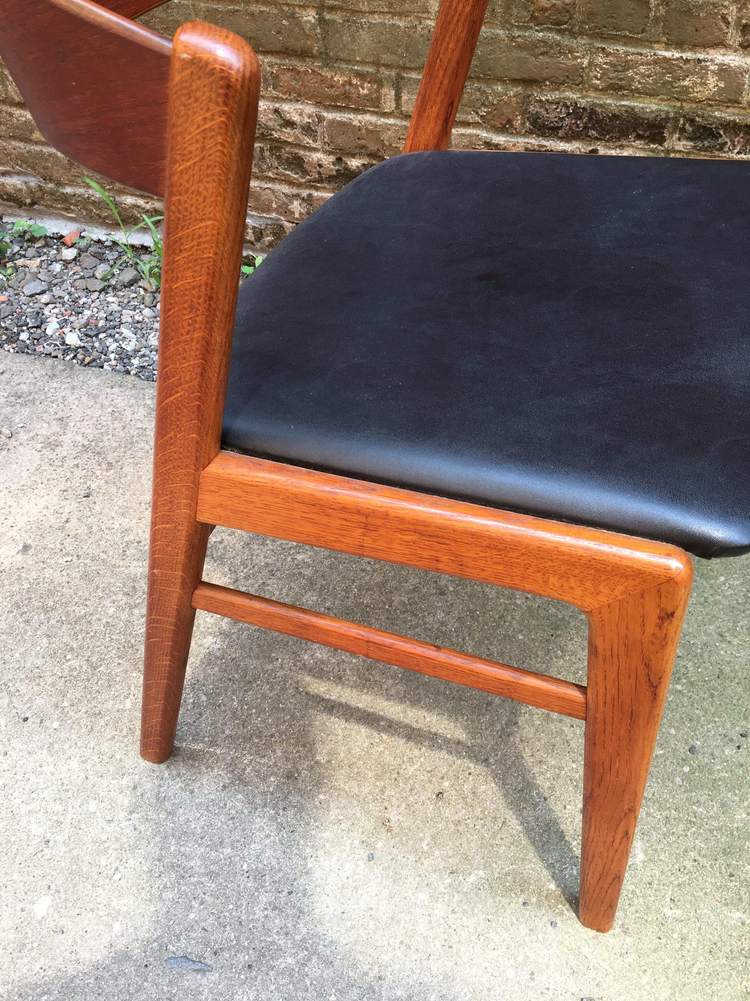 Oak DUX Danish Modern Teak Dining Room Set