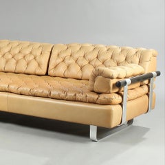 DUX Daybed Upholstered with Natural Coloured Leather