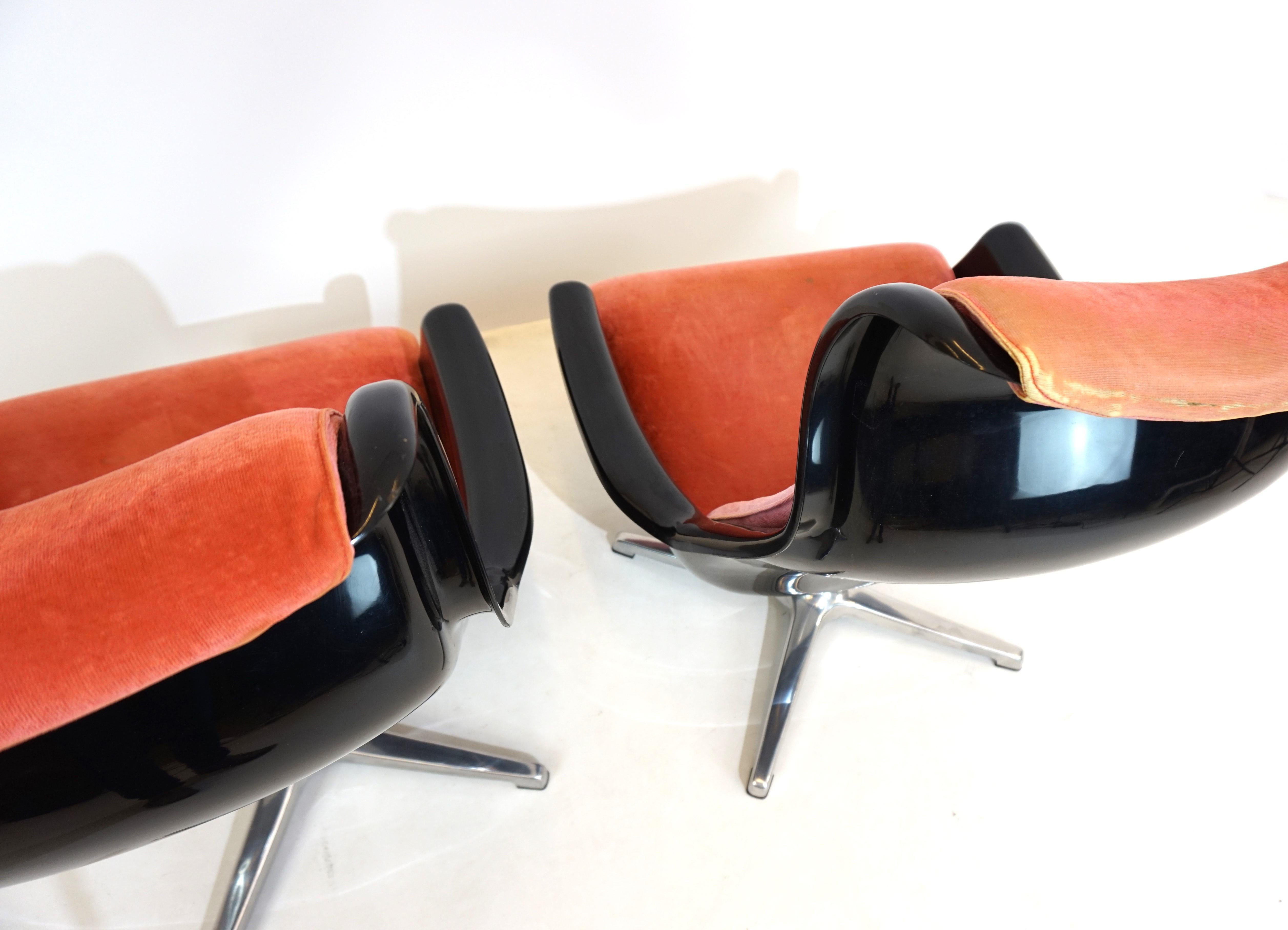 Dux Galaxy set of 2 Space Age armchairs by Alf Svensson & Yngvar Sandström For Sale 6