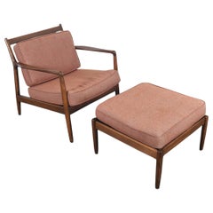Dux Lowback Lounge Chair + Ottoman by Folke Ohlsson