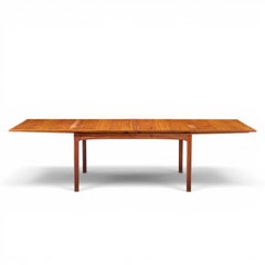 Dux Mid Century Swedish Teak Flip Top Expanding Dining Table