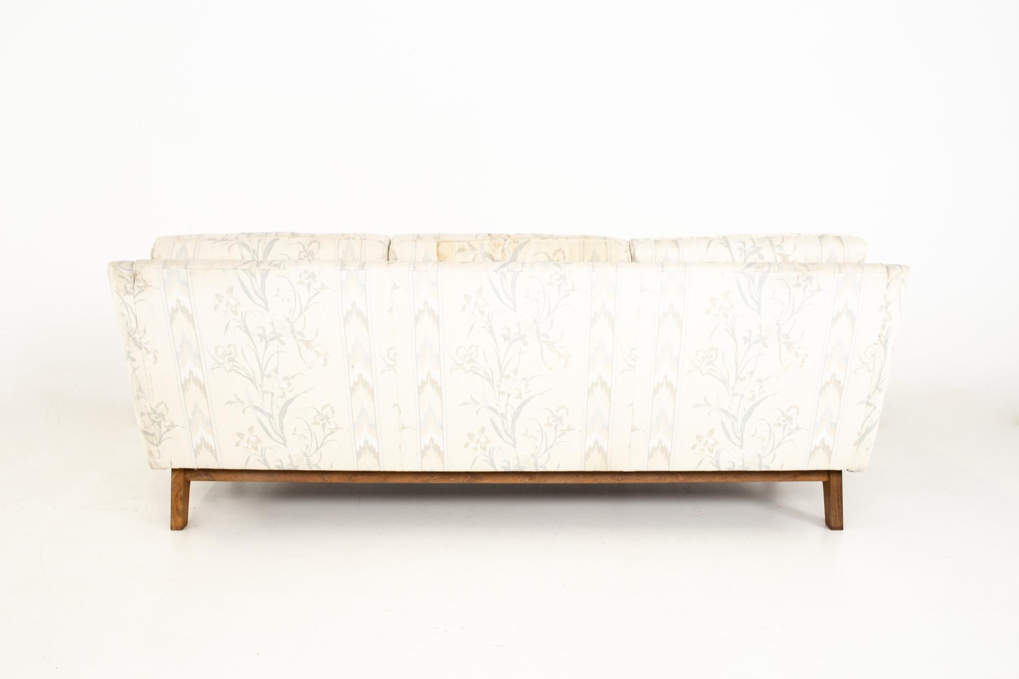 DUX Mid-Century Teak Upholstered Sofa 4