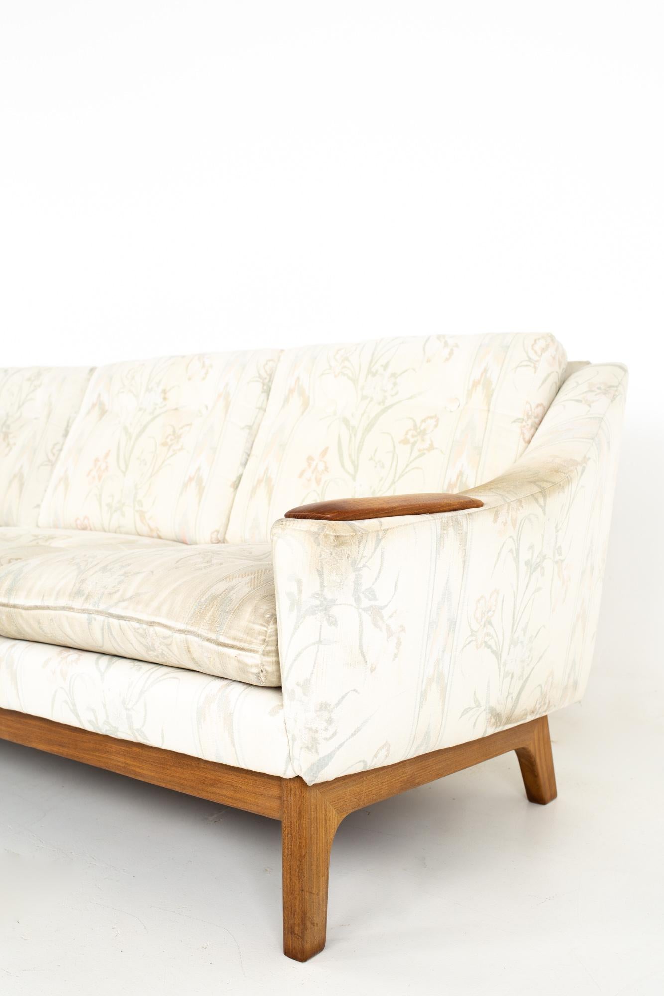 DUX Mid-Century Teak Upholstered Sofa 1