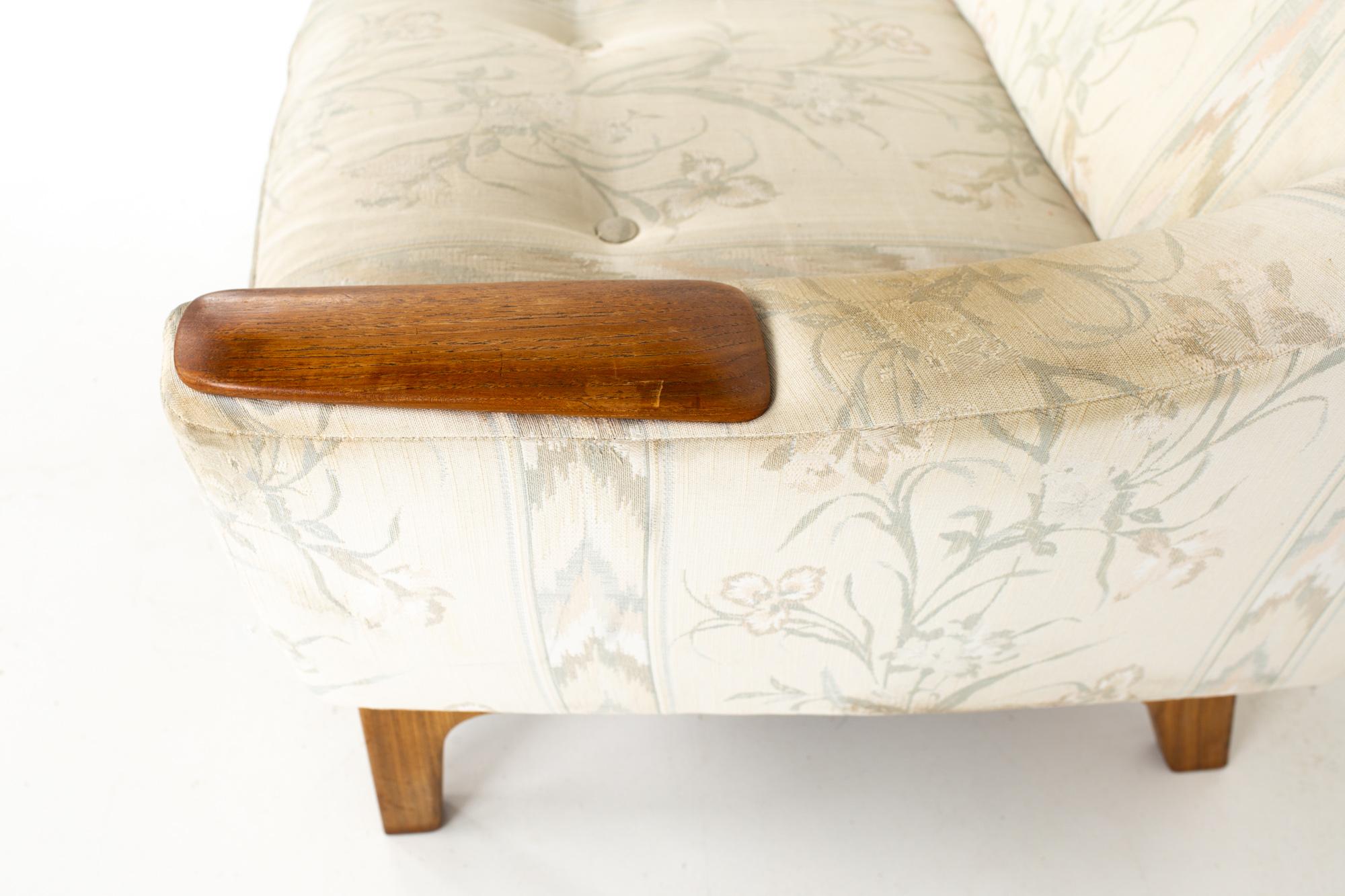 DUX Mid-Century Teak Upholstered Sofa 2