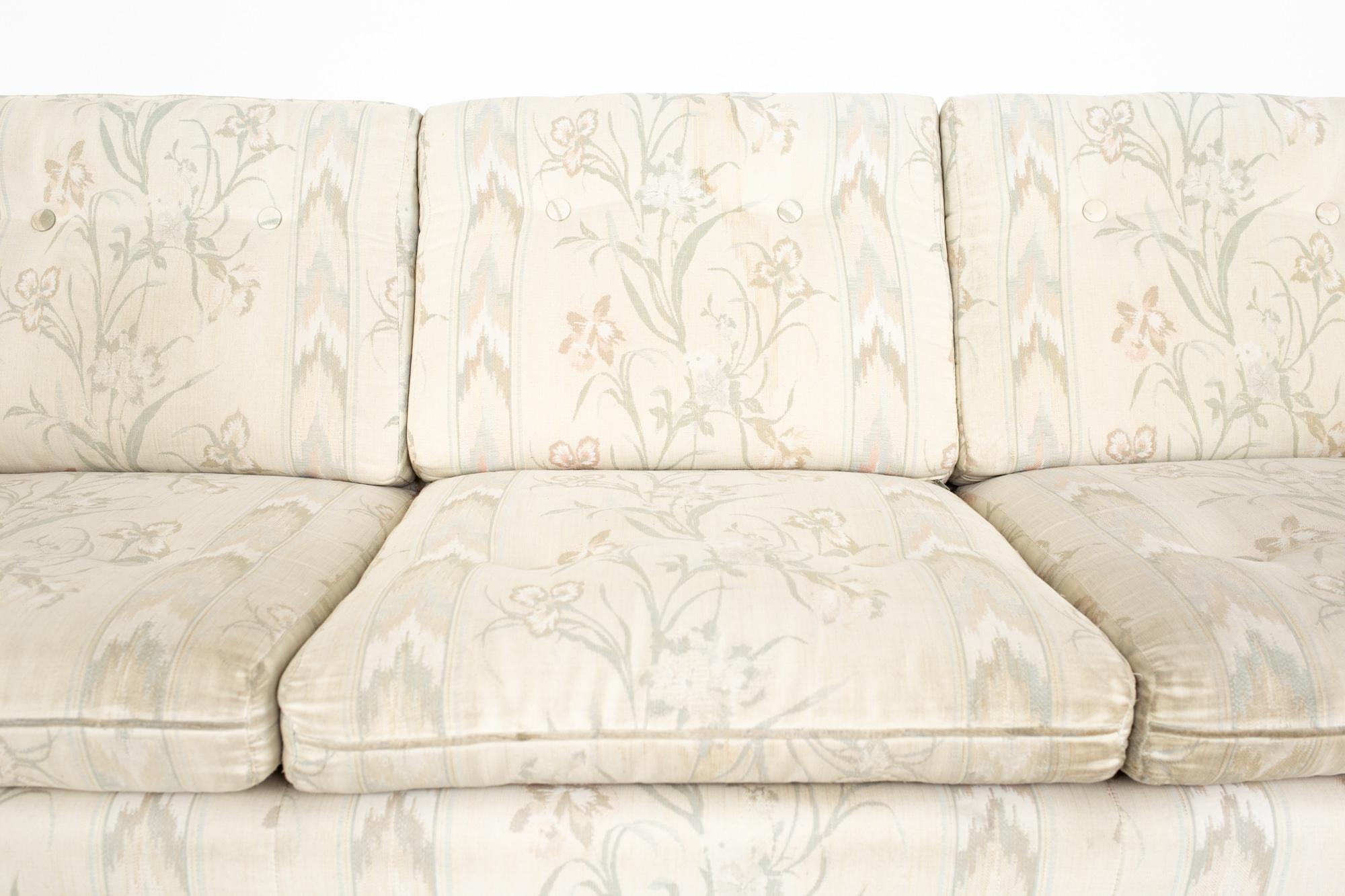 DUX Mid Century Teak Upholstered Sofa 4