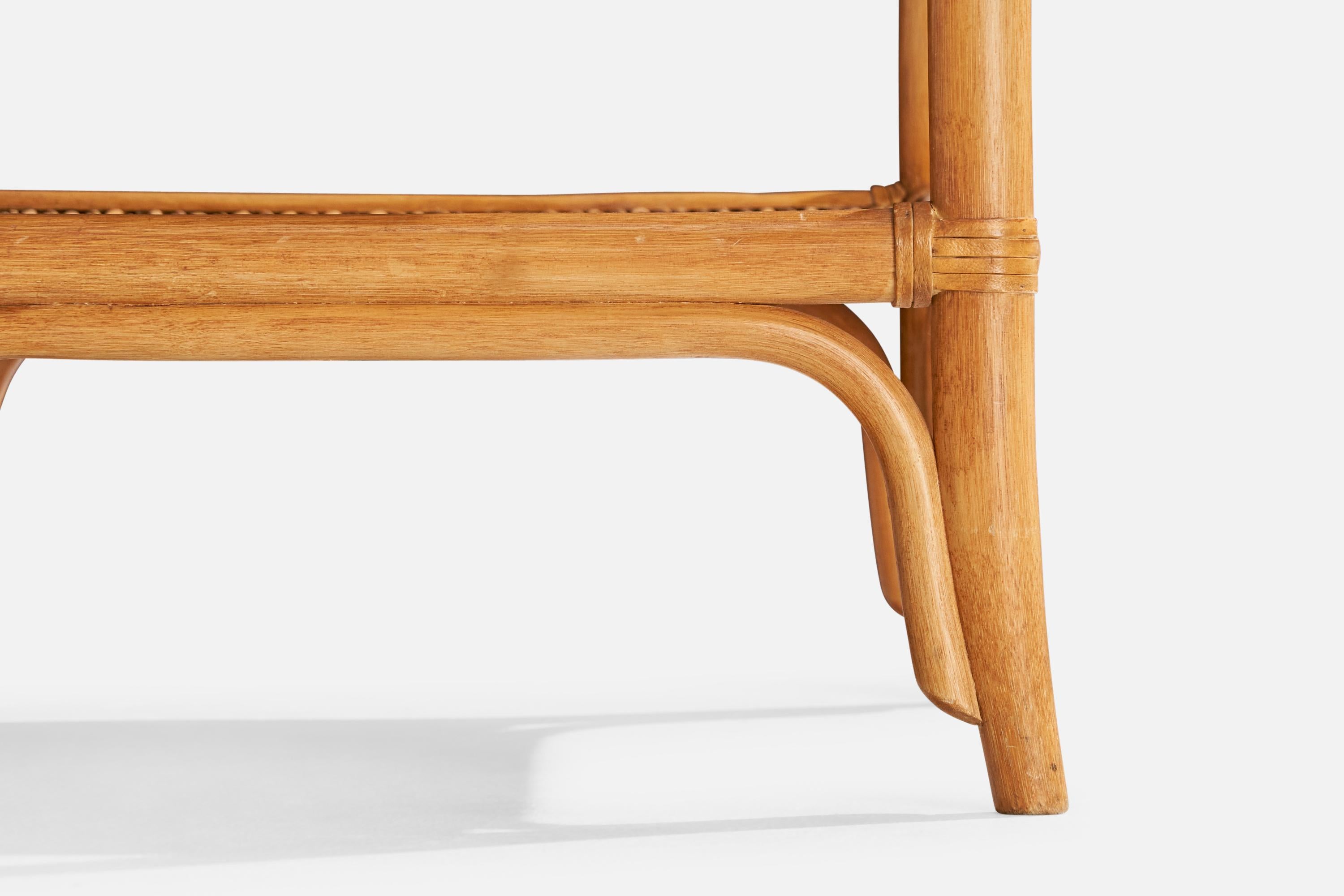Dux, Nighstands, Bamboo, Oak, Rattan, Metal, Sweden, 1960s For Sale 3