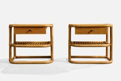 Dux, Nightstands, Bamboo, Wood, Metal, Sweden, 1970s