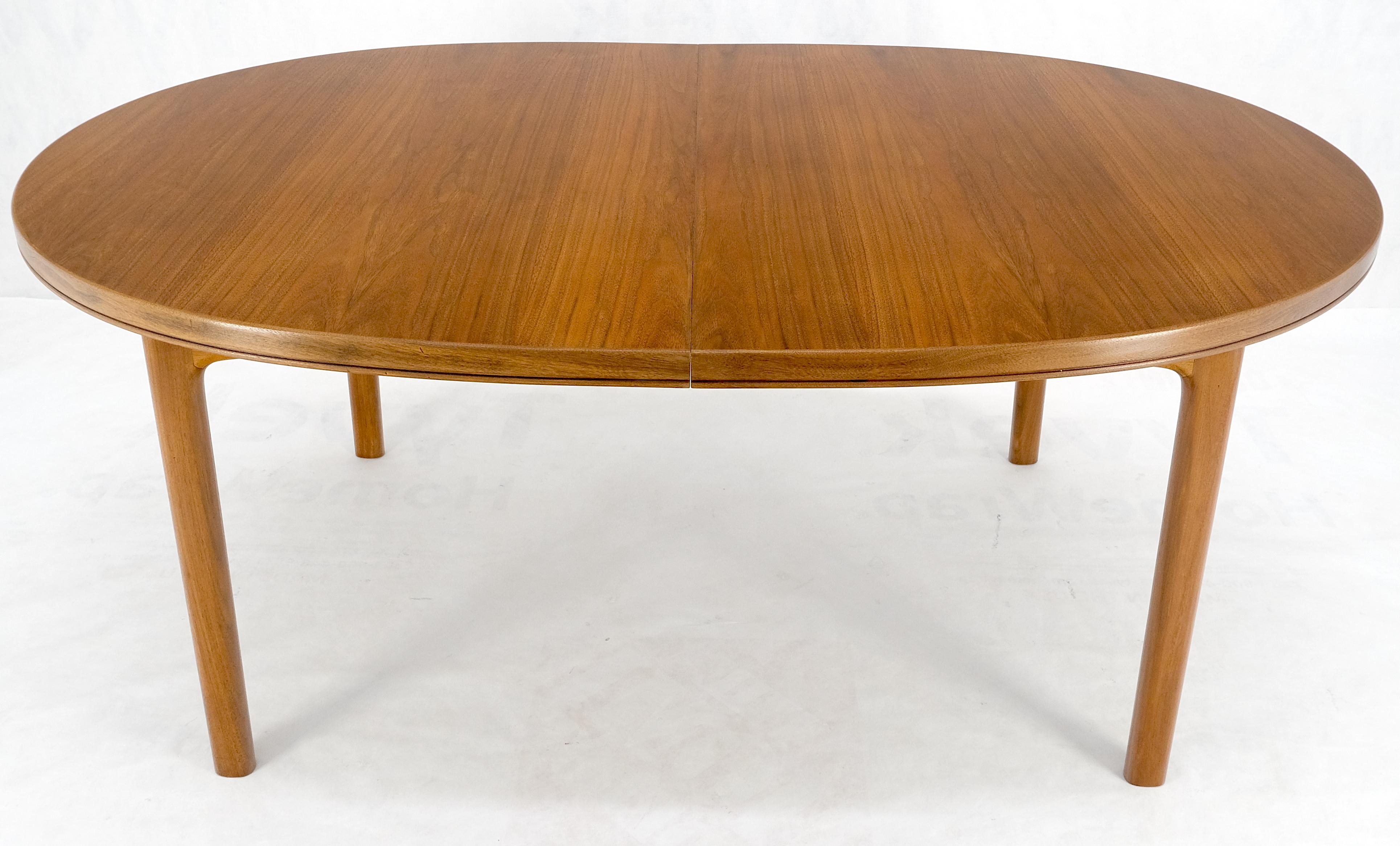 Swedish Dux of Sweden Oval Walnut Danish Dining Table w/ 3Leaves Total 135