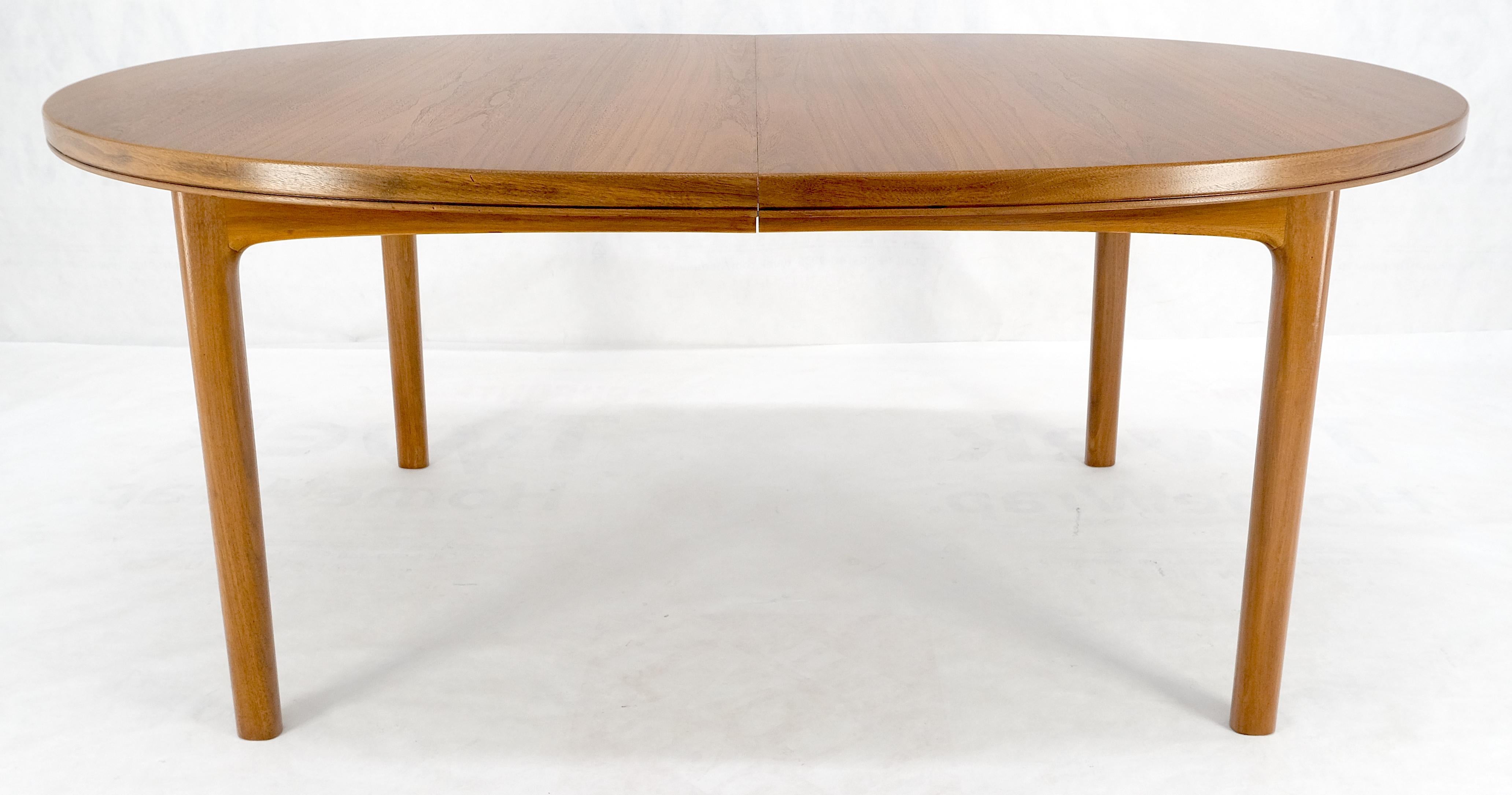 Dux of Sweden Oval Walnut Danish Dining Table w/ 3Leaves Total 135