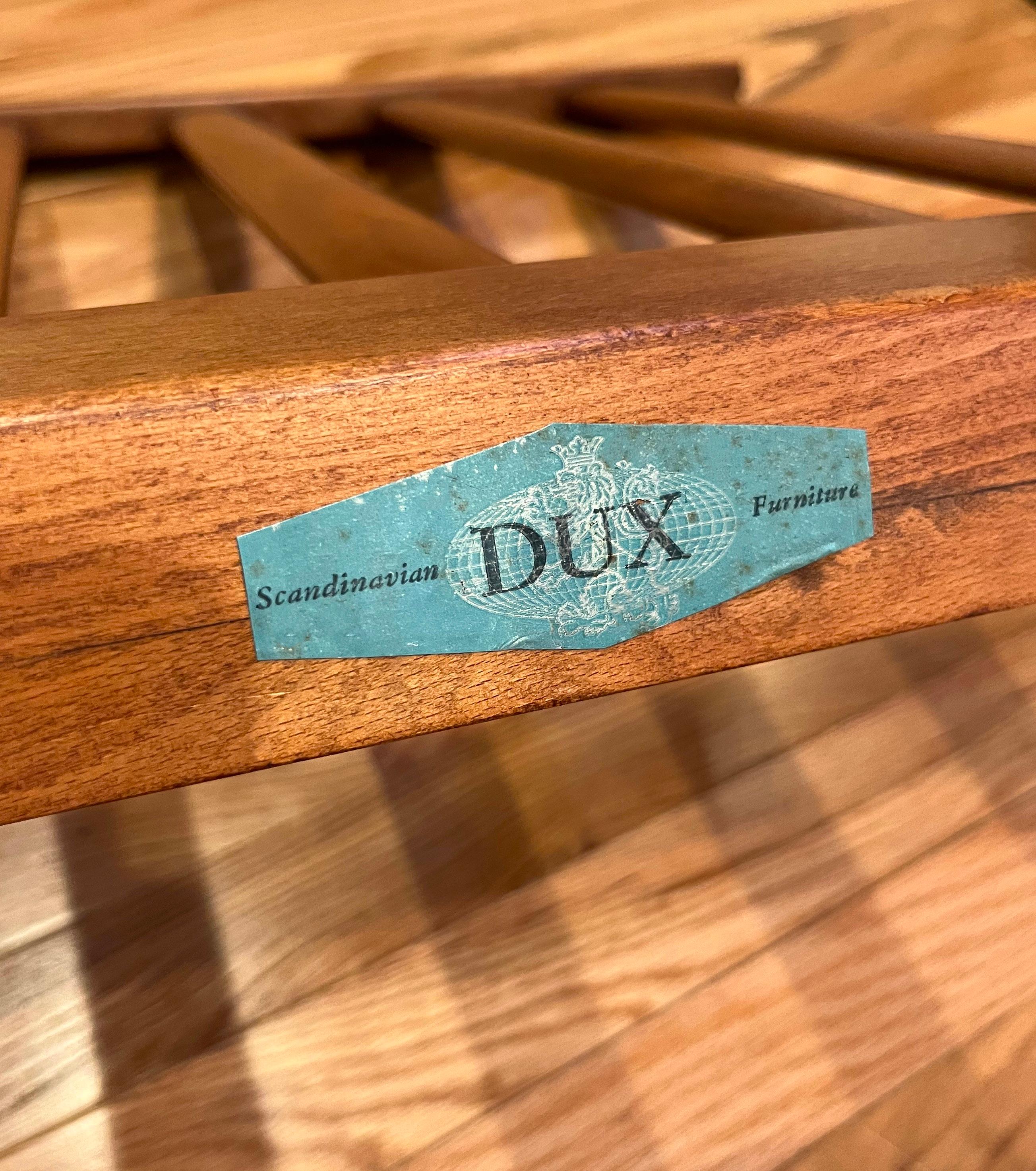 Brass Dux of Sweden Teak Armchair by Folke Ohlsson Model USA 75
