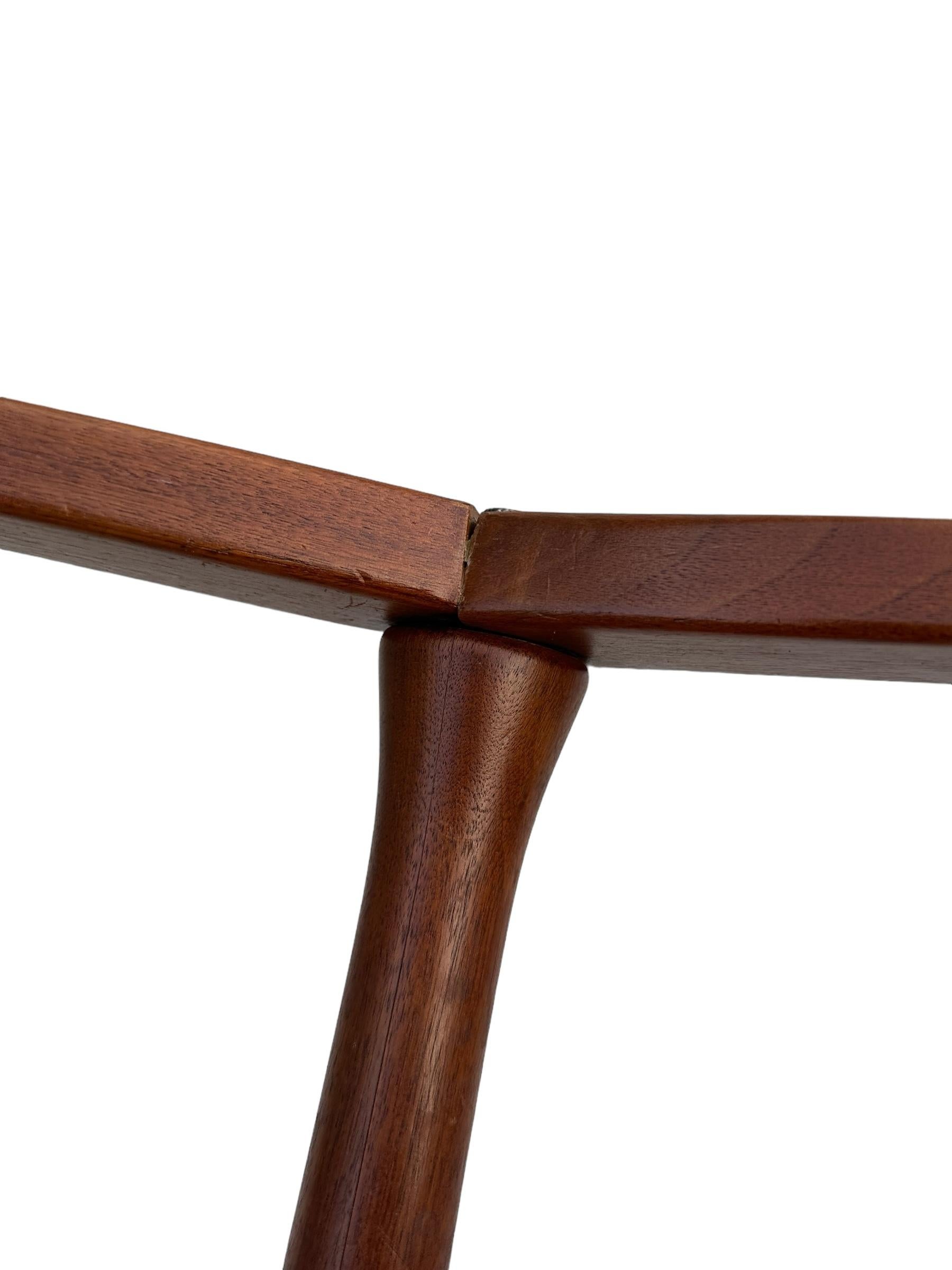 DUX of Sweden Teak Side Table of Unique Form For Sale 9