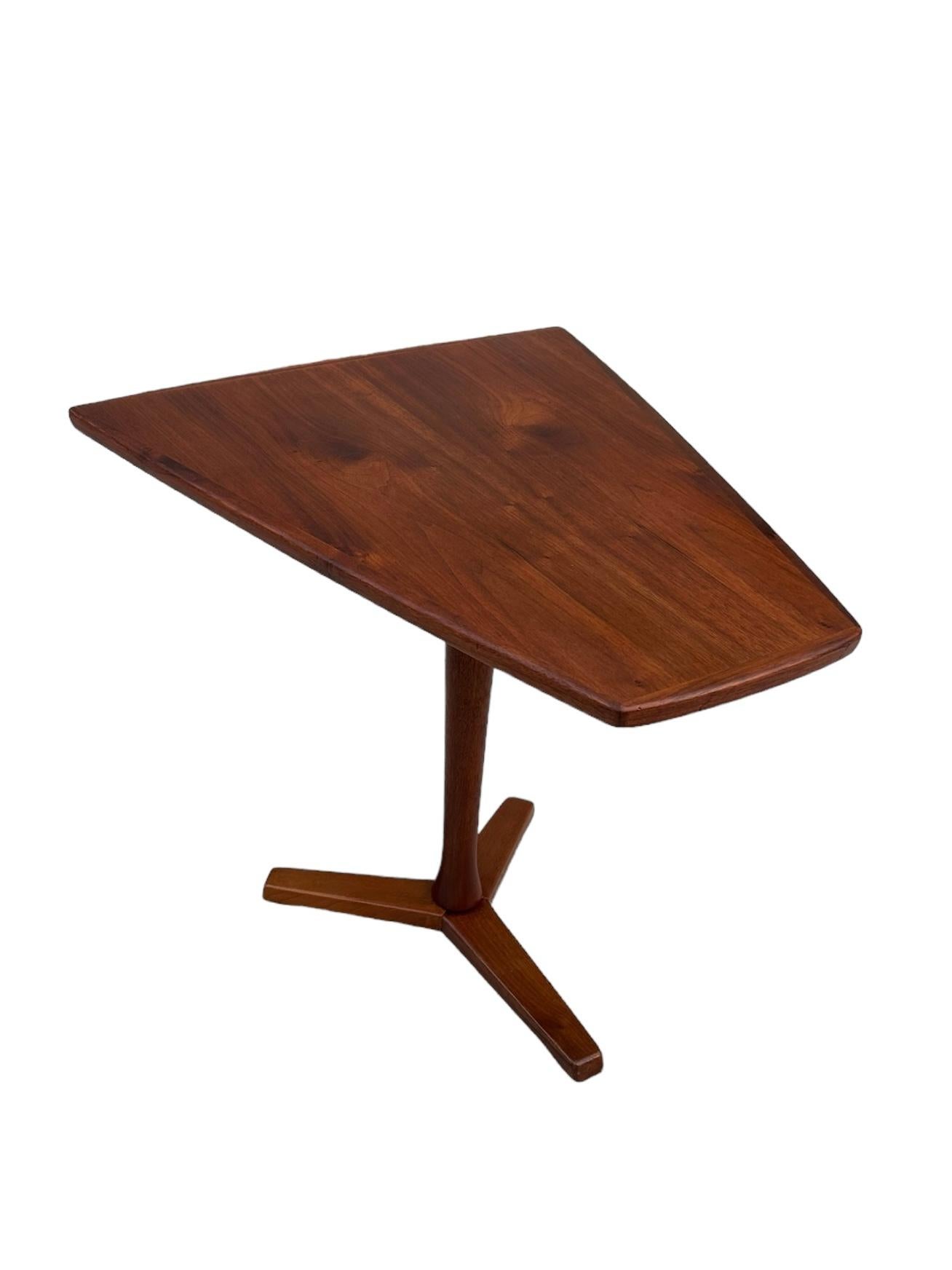 DUX of Sweden Teak Side Table of Unique Form For Sale 12