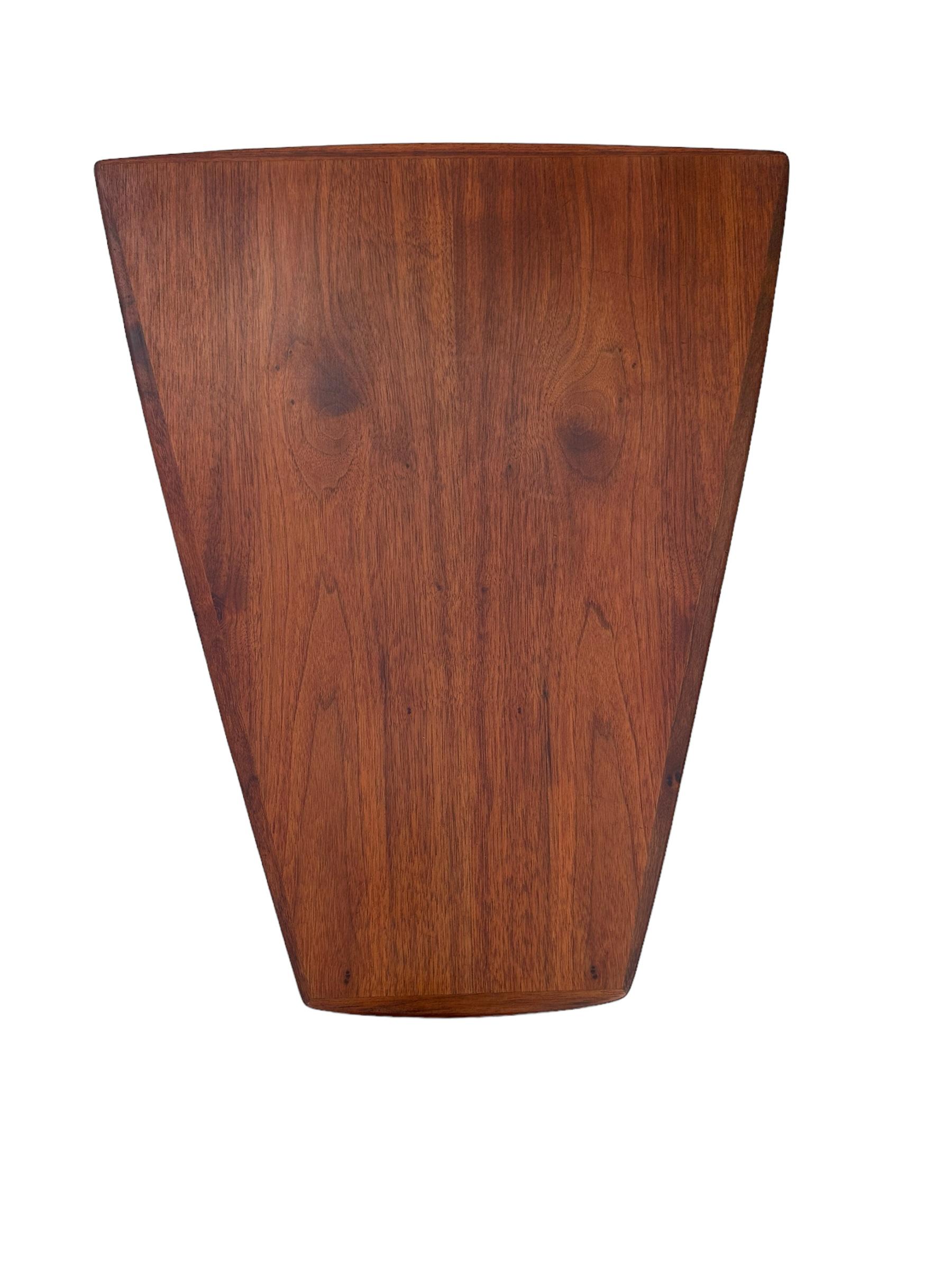 Scandinavian Modern DUX of Sweden Teak Side Table of Unique Form For Sale