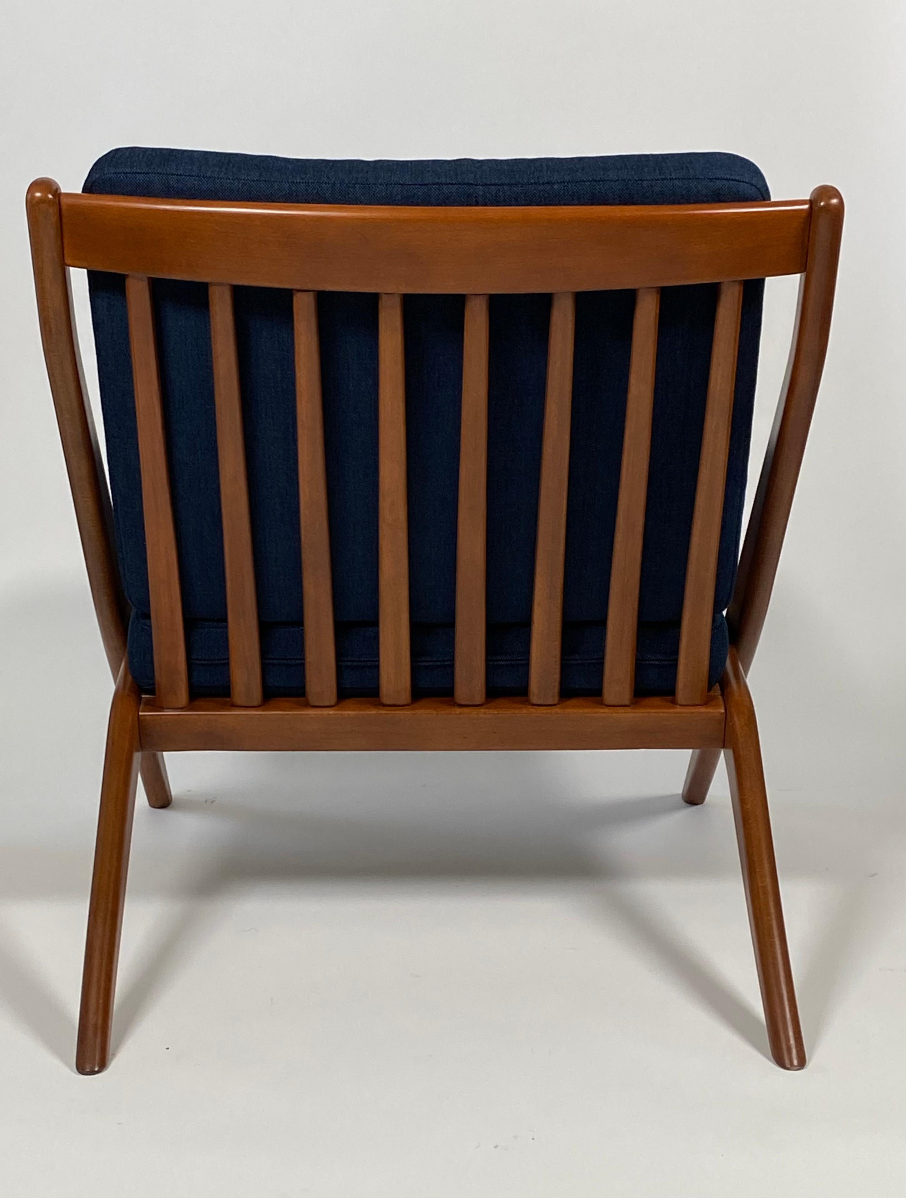 Scandinavian Modern Dux Scissor Chair by Folke Ohlsson Danish Modern