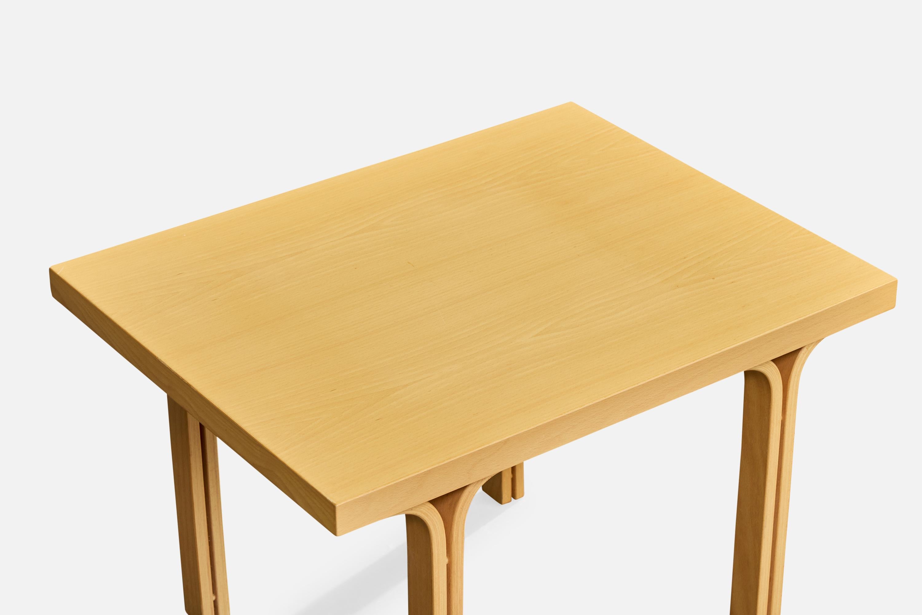 Dux, Side Tables, Beech, Sweden, 1990s For Sale 2